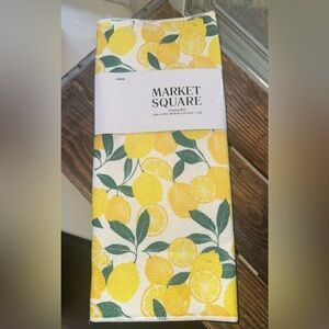 Printed Kitchen Microfiber Drying Mat, 16" x 18", YELLOW LEMONS, Market Square